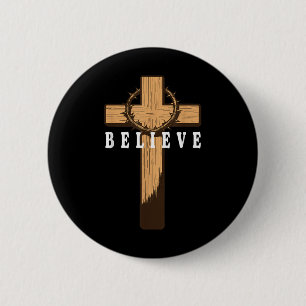 Glaube Jesus Christlichen Kreuz Gott Glaube Bibel Button