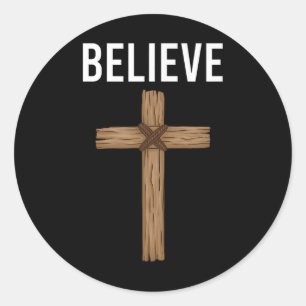 Glaube Jesus Christlichen Kreuz Gott Glaube Bibel Runder Aufkleber
