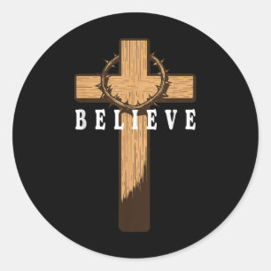 Glaube Jesus Christlichen Kreuz Gott Glaube Bibel  Runder Aufkleber