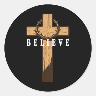 Glaube Jesus Christlichen Kreuz Gott Glaube Bibel  Runder Aufkleber