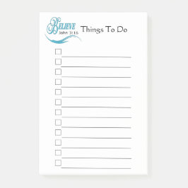 Glaube John 3:16 Dinge zu tun Post-it Klebezettel