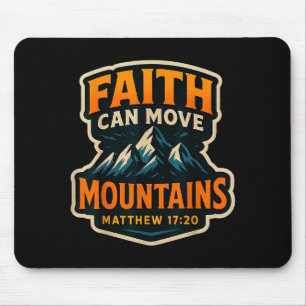 Glaube kann Berge Bibelvers Zitat Christi Mousepad