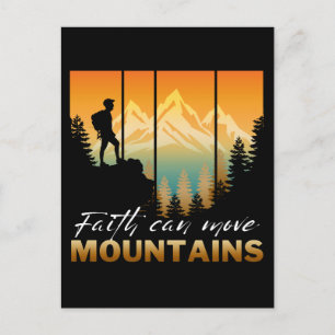 Glaube kann Berge versetzen Postkarte