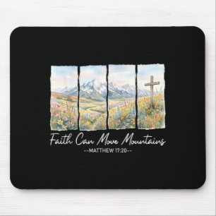 Glaube kann Berge versetzen Wandern Camping Christ Mousepad