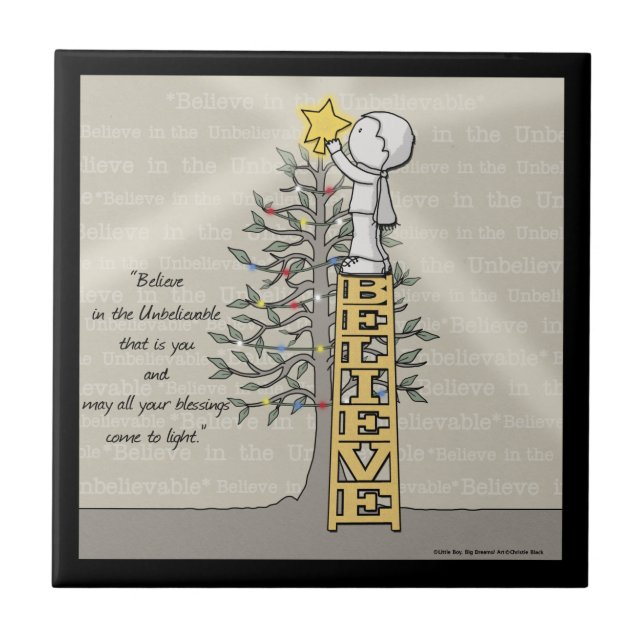 Glaube Ladder - Weihnachtsbaum Fliese (Vorderseite)
