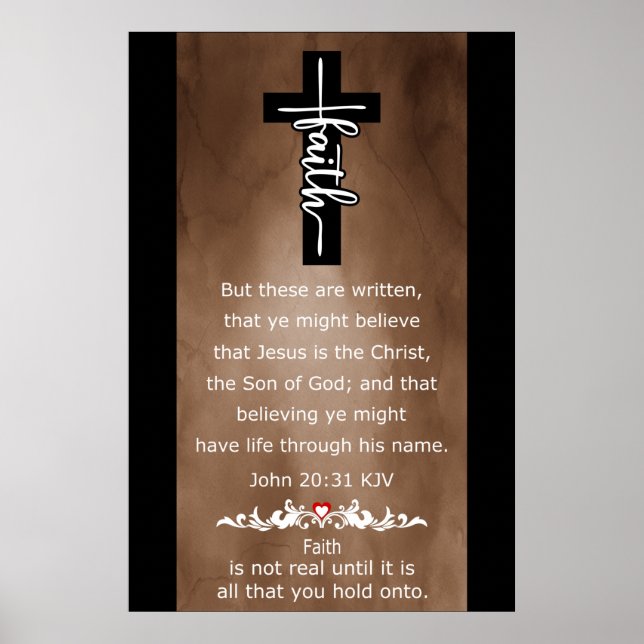 Glaube Leben durch Jesus Name Poster (Vorne)