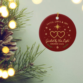 Glaube Liebe & Freude geleitet von seinem Licht Keramik Ornament