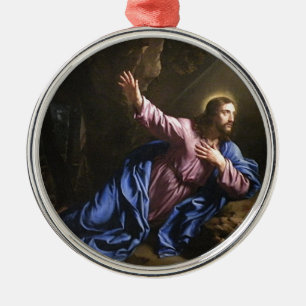Glaube Liebe Kreuz Gebet Christentum Frieden Schic Silbernes Ornament