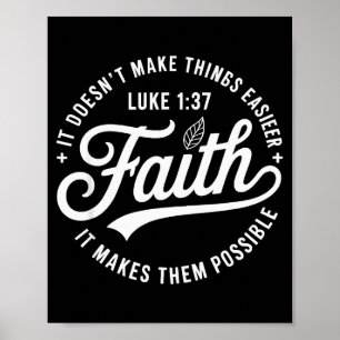 Glaube Lukas 1 37 Bibelvers christlich religiös Zi Poster