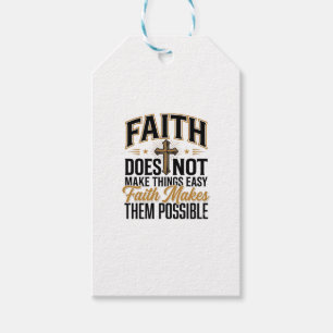 Glaube macht sie möglich Christliche Typografie De Geschenkanhänger