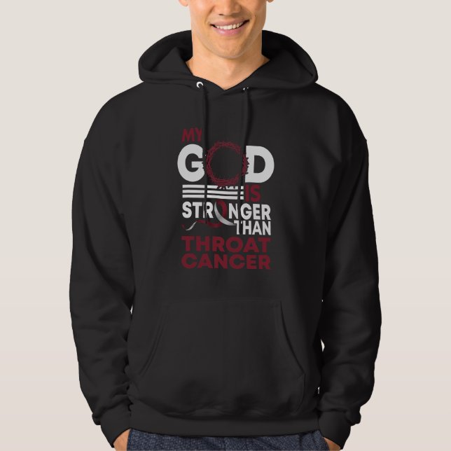Glaube, mein Gott ist stärker als Krebs im Brustkr Hoodie (Vorderseite)