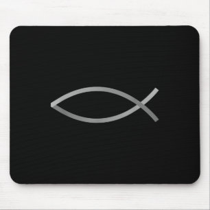 Glaube mit Stil Jesus-Fisch Christliches Symbol Mousepad