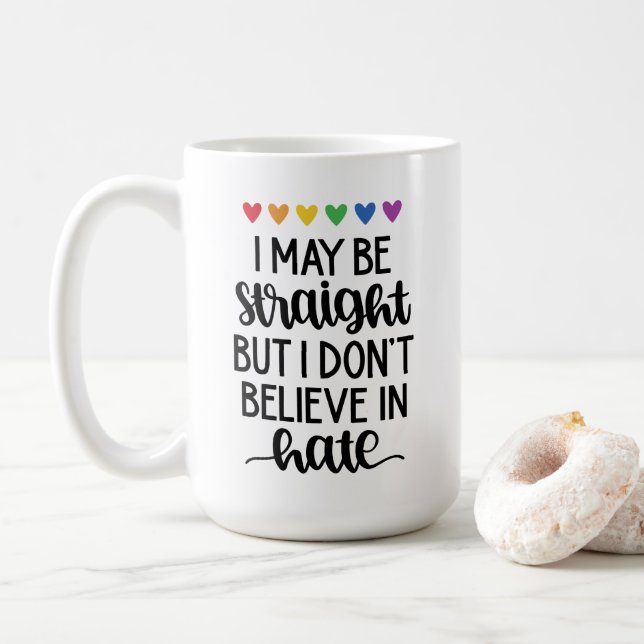 Glaube nicht an Hassstolz Kaffeetasse (Mit Donut)