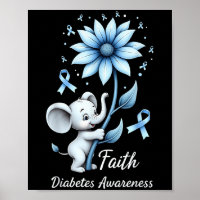 Glaube Niedliche Elefanten Sonnenblumen Diabetes B