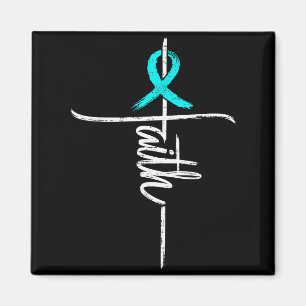 Glaube Pcos Bewusstsein Kreuz Christliches Band Tü Magnet