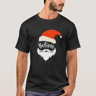 Glaube Santa Mustache Weihnachtsbart Weihnachtsman T-Shirt
