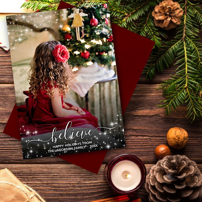 Glaube - Sparkle Stars Foto Weihnachten (In Situ Front/Back)