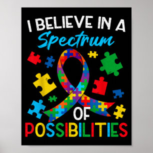 Glaube Spektrum Möglichkeiten Autismus-Bewusstsein Poster