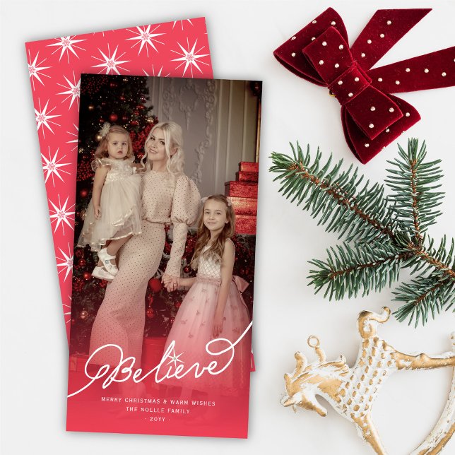 Glaube Star Calligrafie Religiöses Weihnachtsfest  Feiertagskarte (Von Creator hochgeladen)