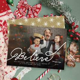 Glaube Star Calligrafie Religiöses Weihnachtsfest  Feiertagskarte