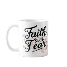 Glaube statt Angst | Florale Motivations-Tasse