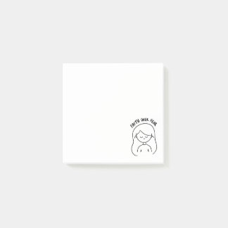 Glaube statt Angst - Positive Erinnerung Post-it Klebezettel