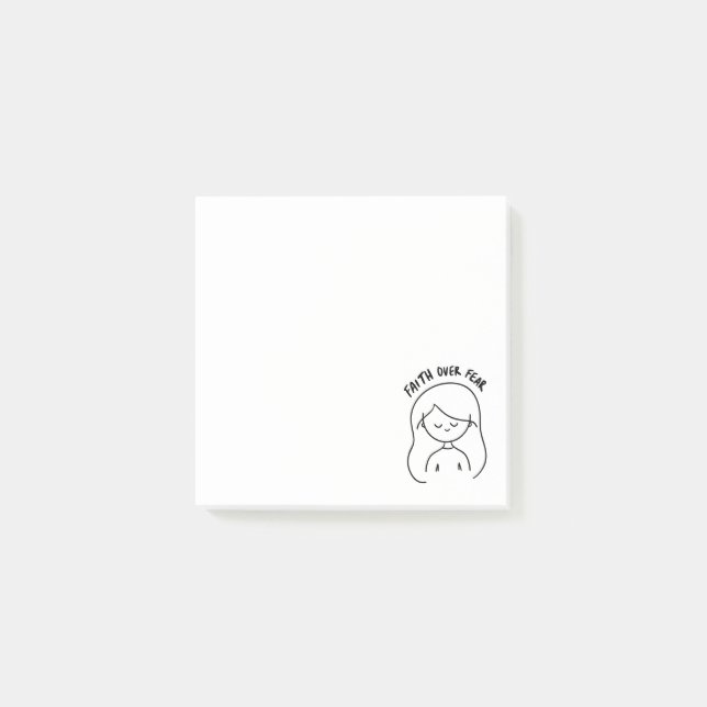 Glaube statt Angst - Positive Erinnerung Post-it Klebezettel (Vorderseite)