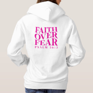 Glaube statt Angst Psalm 56:3 Christlicher Bibelve Hoodie