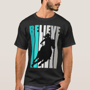Glaube Türkis Cowgirl Südliche Mädchen Western H T-Shirt