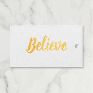 Glaube Typografie minimalist Folie Geschenkanhänge Geschenkanhänger