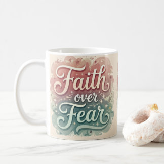 Glaube über Angst 15 Oz Kaffee Tasse