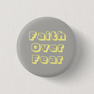 Glaube über Angst Button