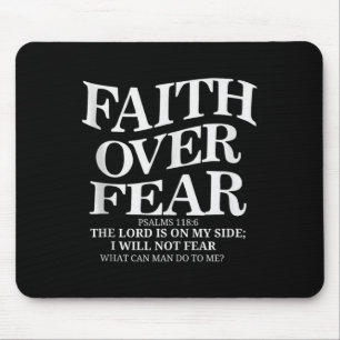 Glaube über Angst Christlich (auf der Rückseite) I Mousepad
