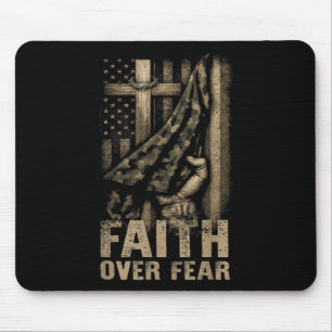 Glaube Über Angst Christliches Amerika Stolz Uns F Mousepad