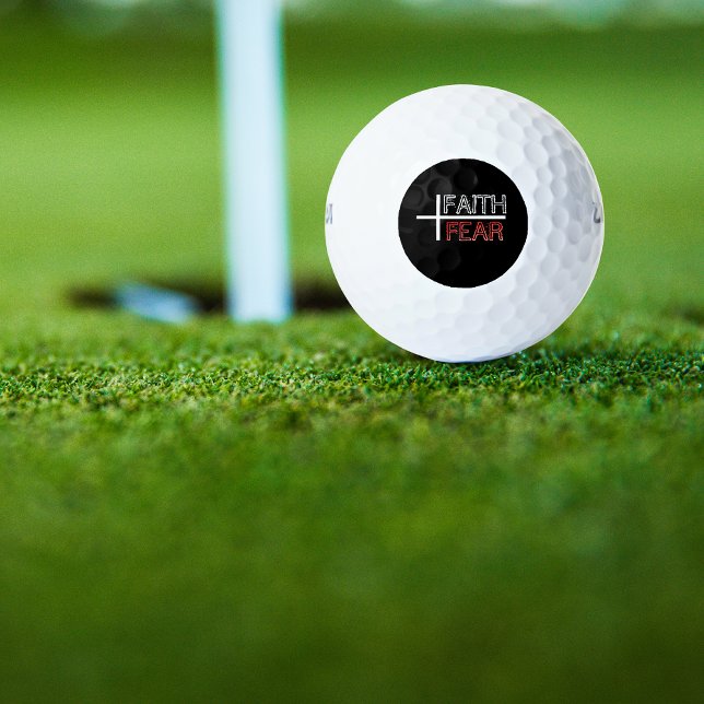 Glaube über Angst Christliches Kreuz Golfball (Von Creator hochgeladen)