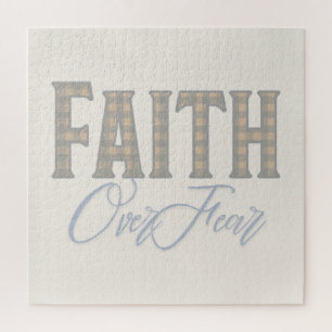Glaube Über Angst Christliches Typografie-Design
