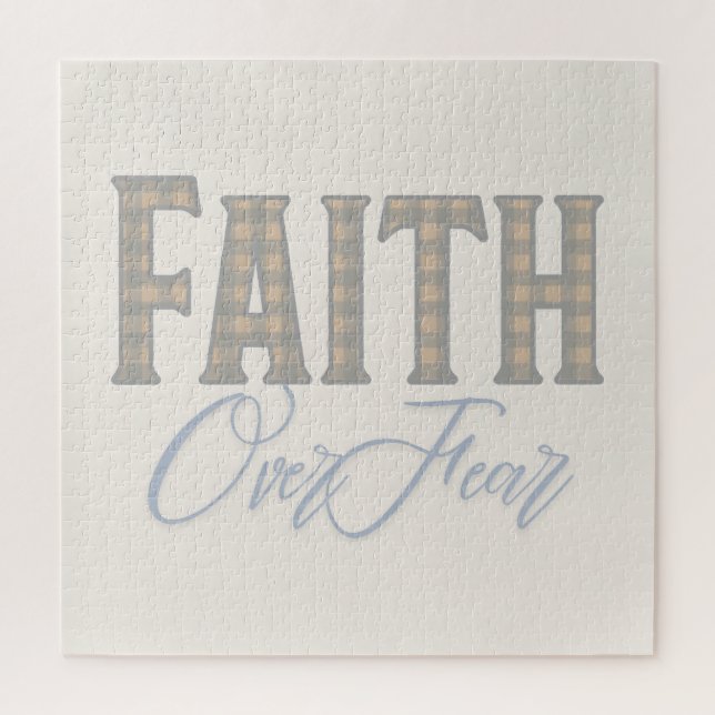 Glaube Über Angst Christliches Typografie-Design (Vertikal)