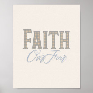 Glaube Über Angst Christliches Typografie-Design Poster