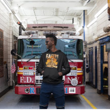 Glaube über Angst Feuerwehrmann Christlicher Glaub