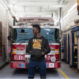 Glaube über Angst Feuerwehrmann Christlicher Glaub Hoodie