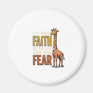 Glaube Über Angst Giraffe Vintage Christliches Shi Magnet