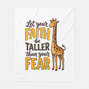 Glaube Über Angst Giraffe Vintage Christliches T-S Fleecedecke