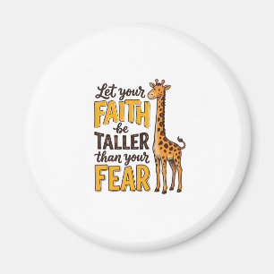 Glaube Über Angst Giraffe Vintage Christliches T-S Magnet