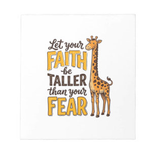 Glaube Über Angst Giraffe Vintage Christliches T-S Notizblock