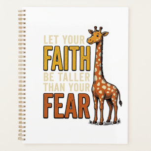 Glaube Über Angst Giraffe Vintage Christliches T-S Planer