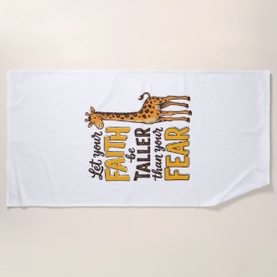 Glaube Über Angst Giraffe Vintage Christliches T-S Strandtuch
