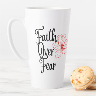Glaube über Angst glänzende Inspiration Tee Latte Milchtasse
