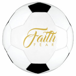 Glaube über Angst Gold Grafik Fußball