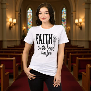 Glaube Über Angst Jesaja 41:10 Kreuz T-Shirt Tri-Blend Shirt