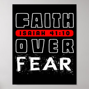 Glaube über Angst Jesaja 41:10 Poster